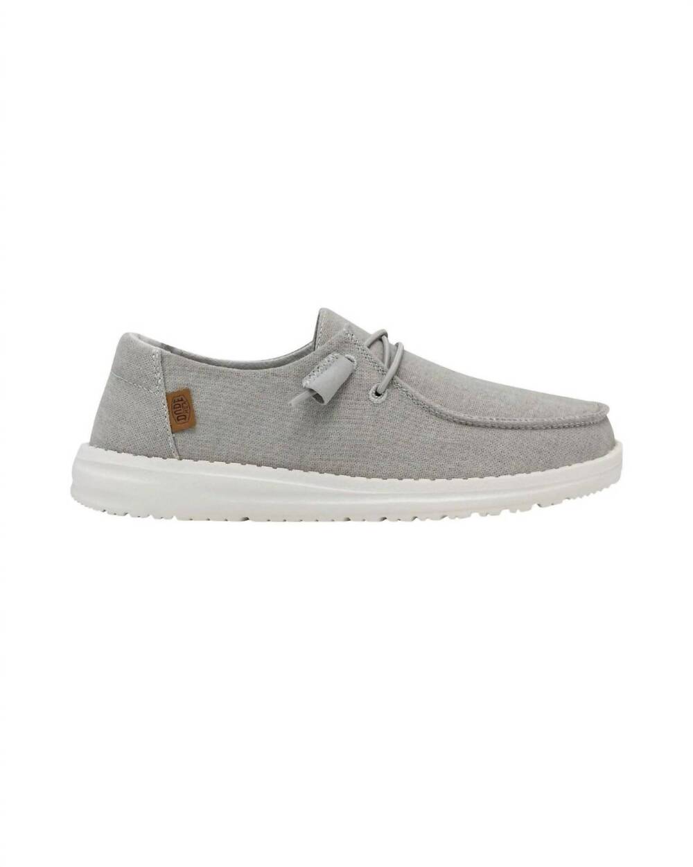 NEW HEY DUDE women's wendy slip-on shoe in chambray light grey